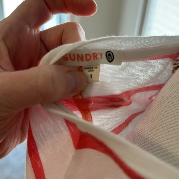 SUNDRY 100% Pima Cotton LS Tee, Size 1, Made in USA - Picture 8 of 9